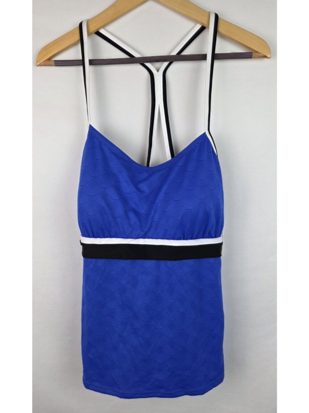 24th & Ocean Women's Tankini Top Size XXL Blue Swim Swimsuit Top A-D Cup